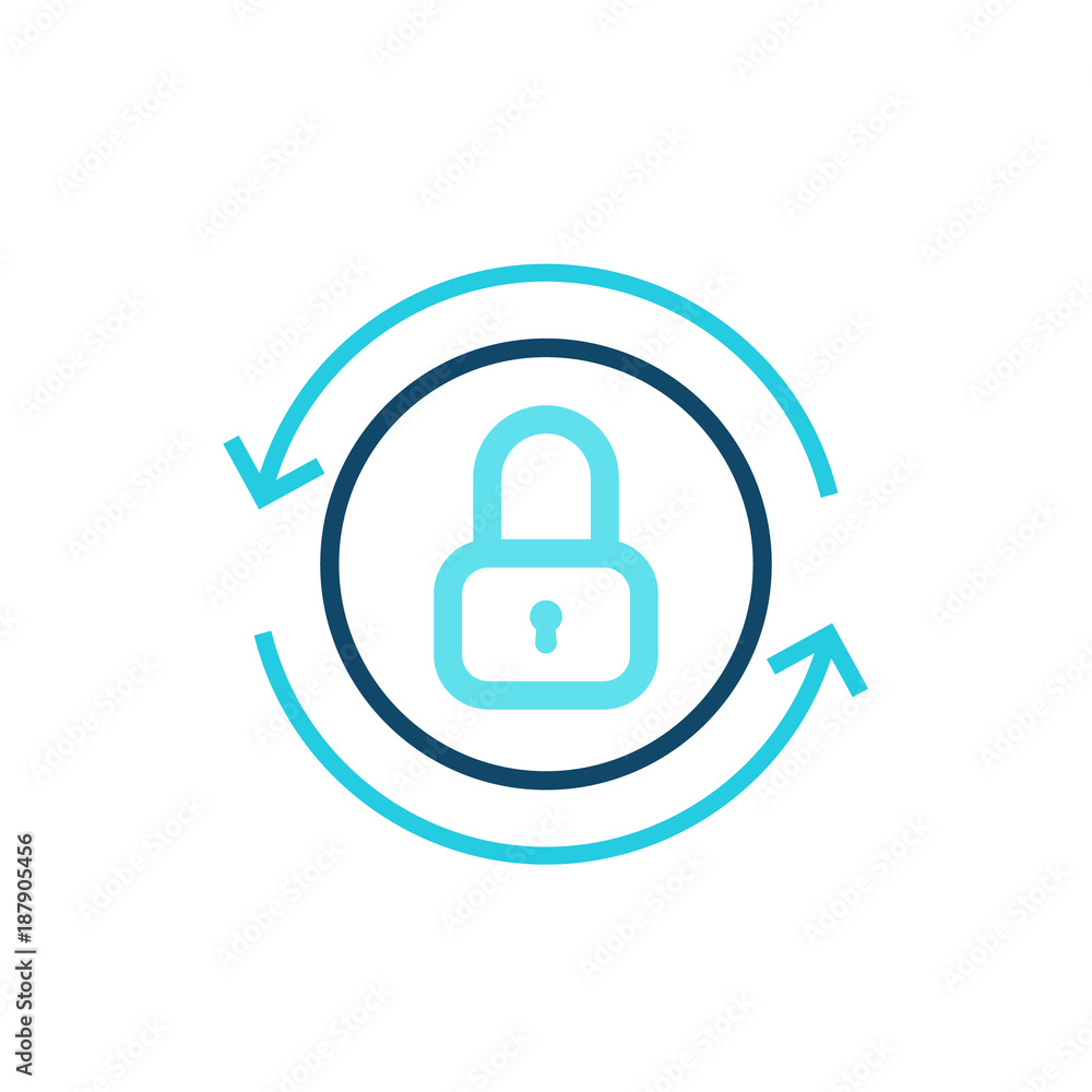 secure access vector icon on white secure access vector icon on white