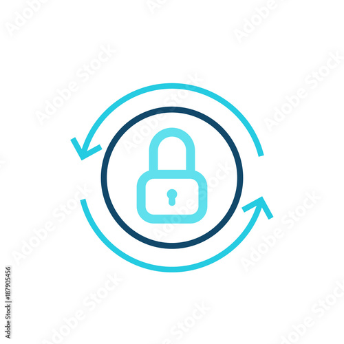 secure access vector icon on white