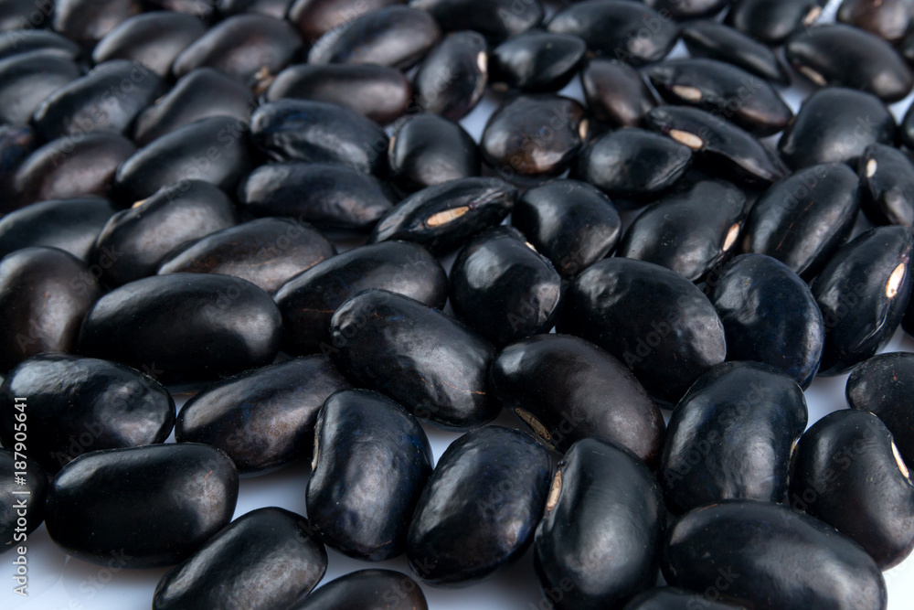 Big black bean grain, bean pod, a lot of beans texture pattern background for web design and sale