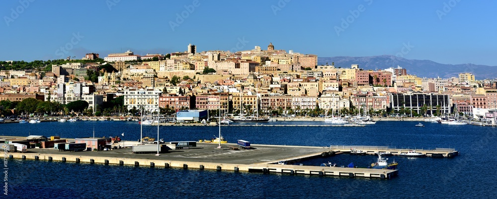 The modern port of Cagliari