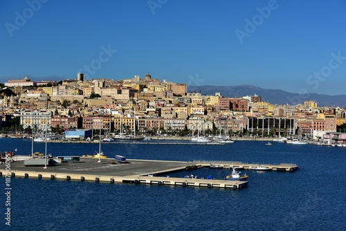 The modern port of Cagliari