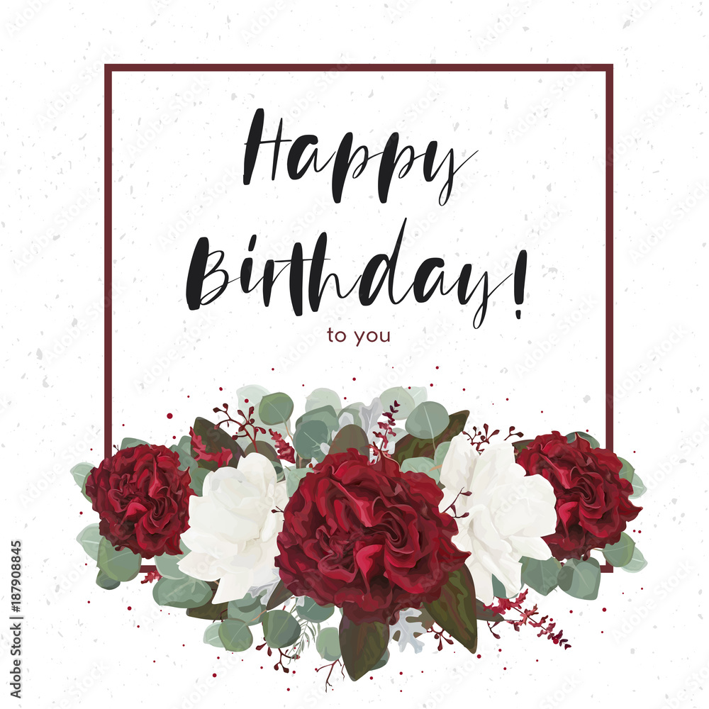 Happy Birthday with Red Rose  Happy birthday roses images, Birthday wishes  flowers, Happy birthday greetings