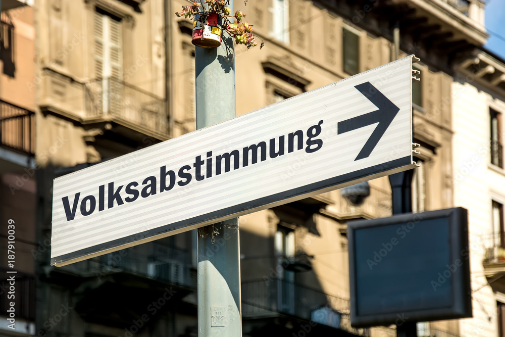 Obraz premium Schild 219 - Volksabstimmung