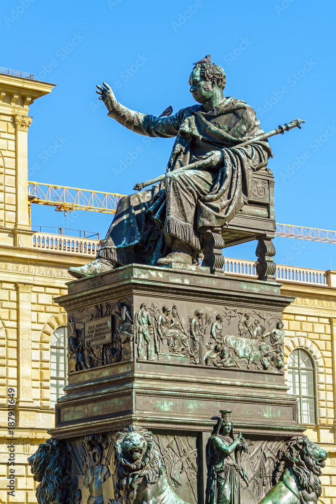 Statue of King Maximilian Joseph (1835), Munich city, Bavaria, Germany Statue of King Maximilian Joseph (1835), Munich city, Bavaria, Germany