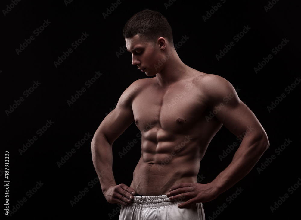 Fototapeta premium young athlete bodybuilder man
