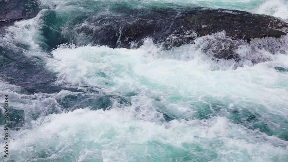 Mountain river water with slow motion closeup Mountain river water with slow motion closeup