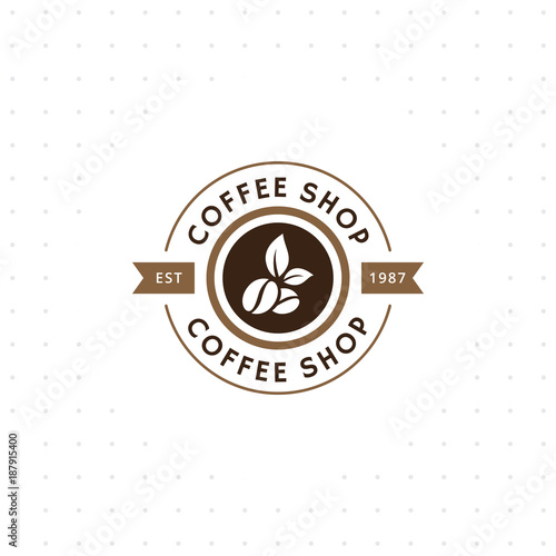 Vintage vector coffee logo and label. Coffee logo template. Caffeine logotype. Retro vintage insignia. Retro coffee badge. Vector illustration
