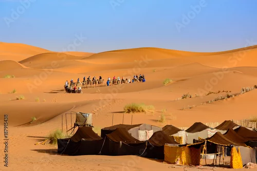 Fototapeta samoprzylepna Sahara Desert, Erg Chebi dunes. Merzouga, Morocco