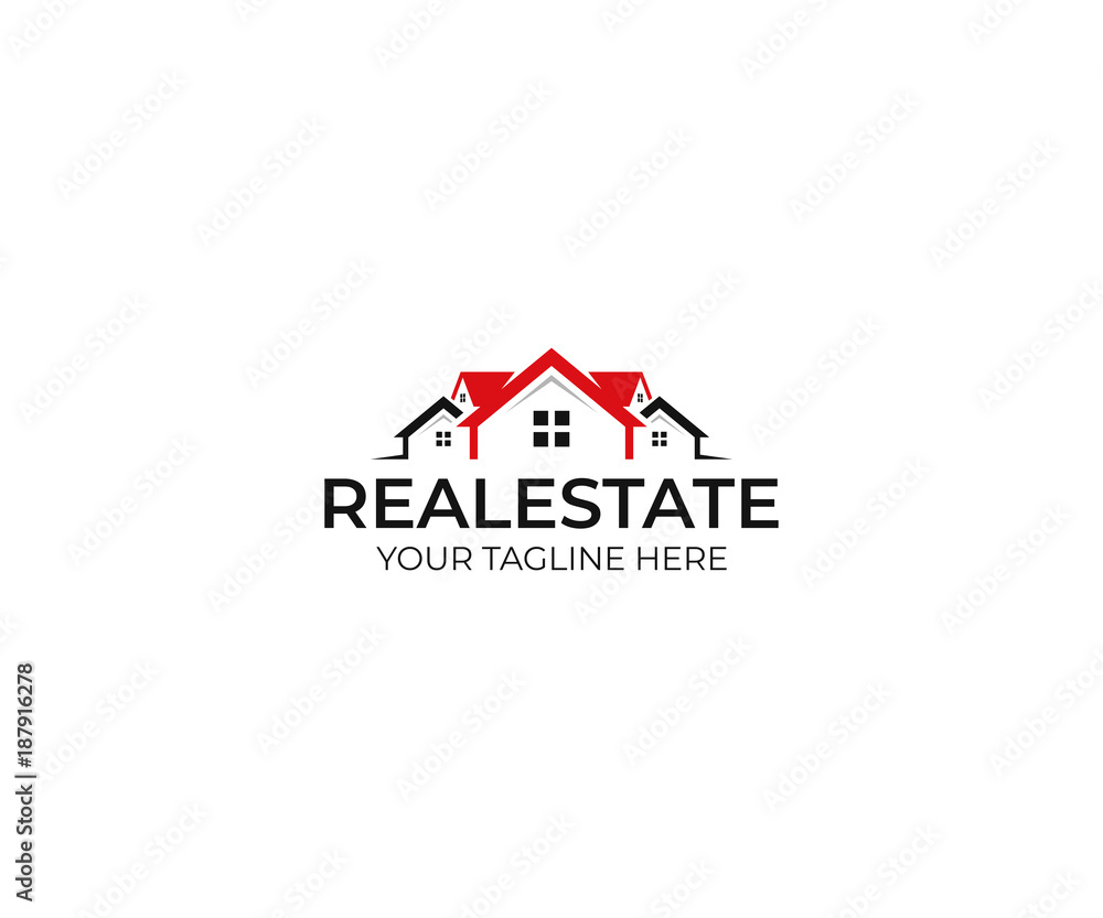 Realty logo template. House vector design. Property illustration Realty logo template. House vector design. Property illustration