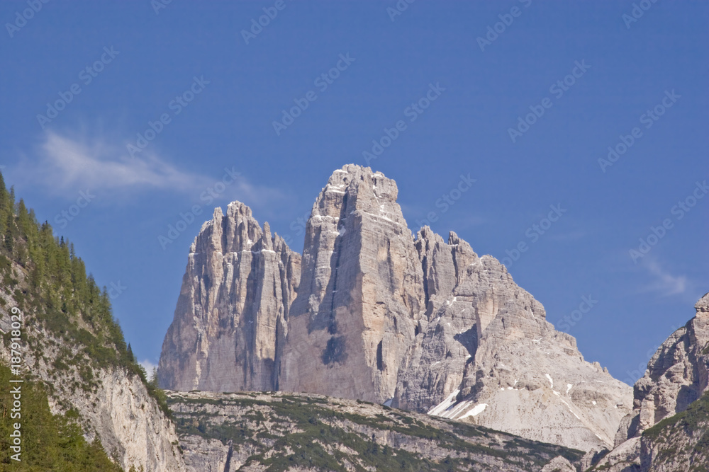 Drei Zinnenblick von Landro gesehen