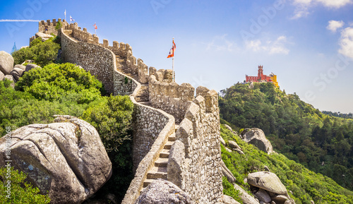 Castle Pena from Castle of the Mouros photo