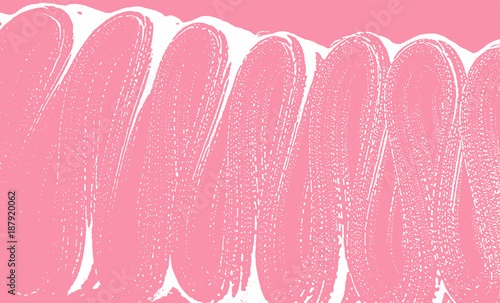 Natural soap texture. Admirable bright pink foam trace background. Artistic sublime soap suds. Cleanliness, cleanness, purity concept. Vector illustration.