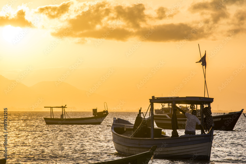 boats and sunset boats and sunset