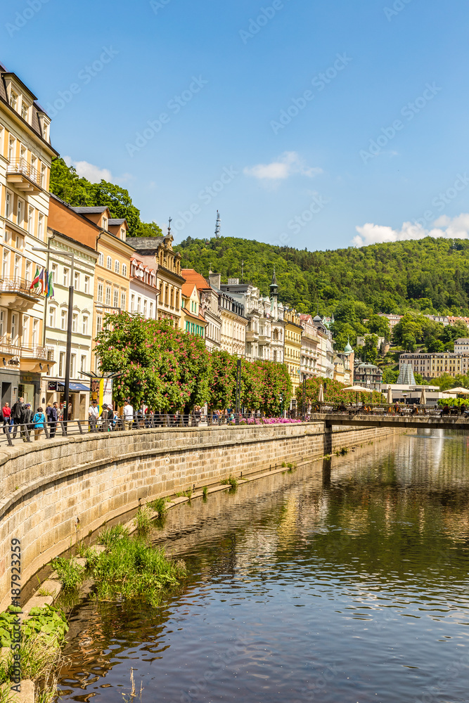 Naklejka premium Karlovy Vary (Carlsbad) City Centre,Czech Republic
