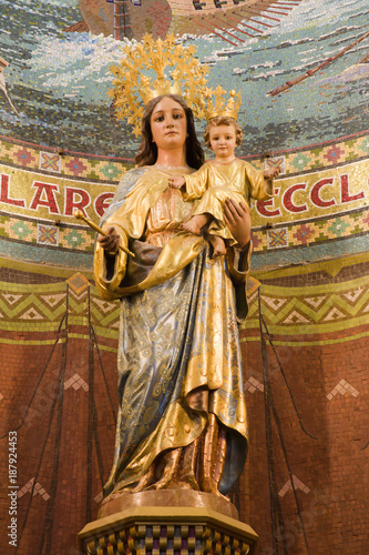 Holy Mary - Barcelona - interior of church Sagrad cor de Jesus on Tibidabo