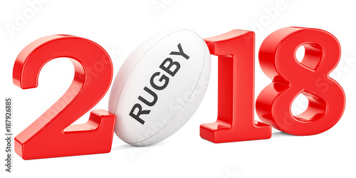 Rugby 2018 concept, 3D rendering