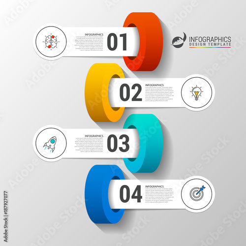 Timeline infographics design template. Business concept. Vector