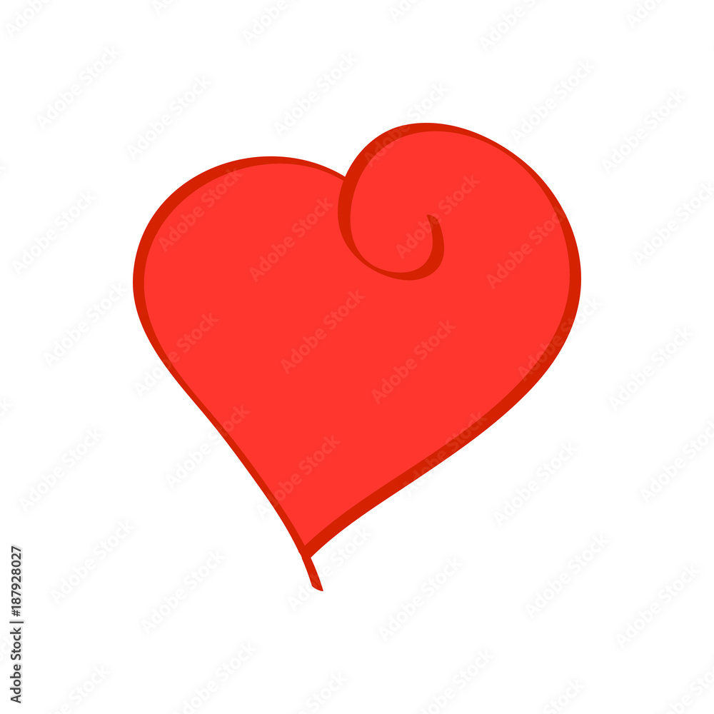 Isolated heart shape