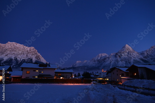 Winternacht in Lermoos Bezirk Reutte - Tirol 