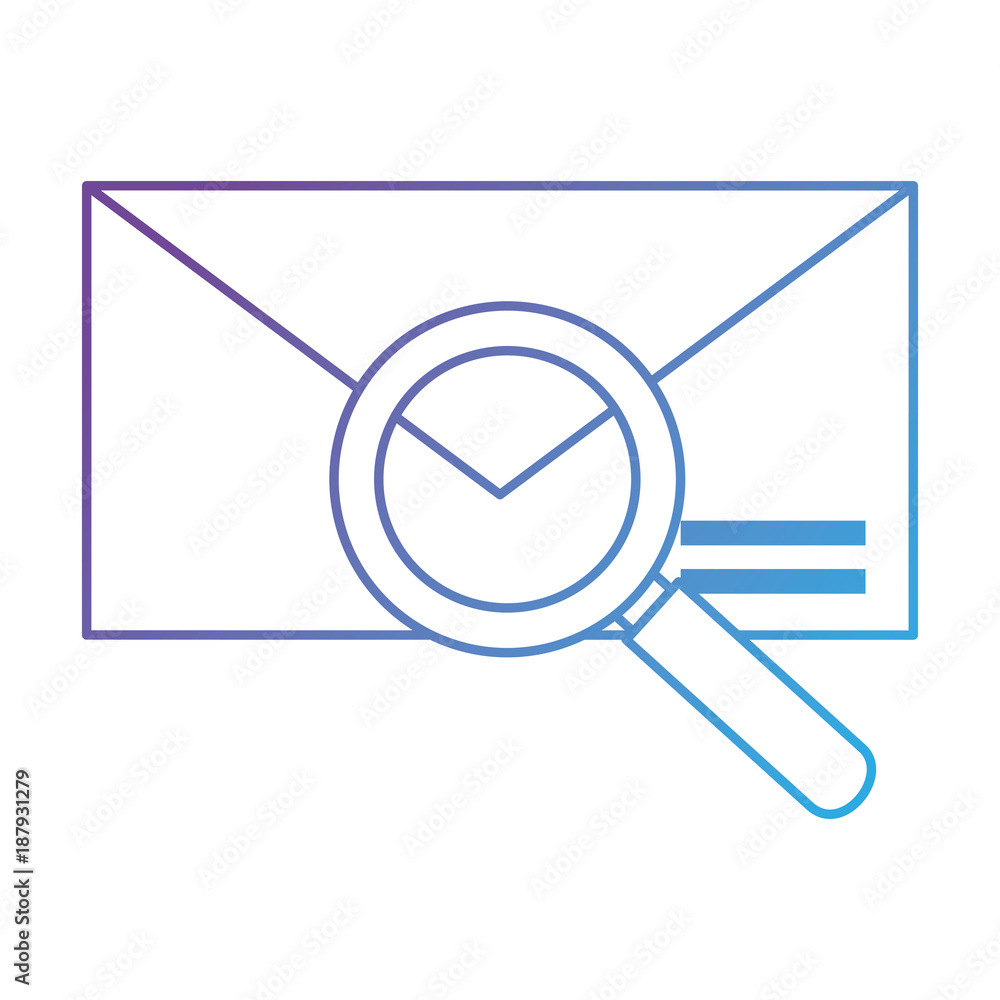 mail envelope with magnifying glass mail envelope with magnifying glass