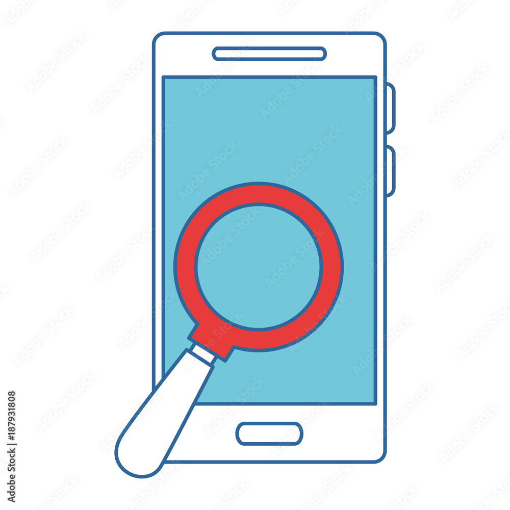 smartphone device with magnifying glass smartphone device with magnifying glass