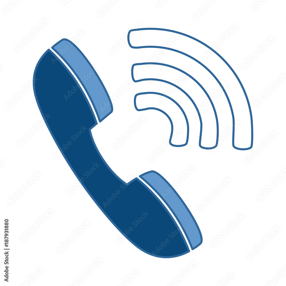 telephone service with waves signal telephone service with waves signal