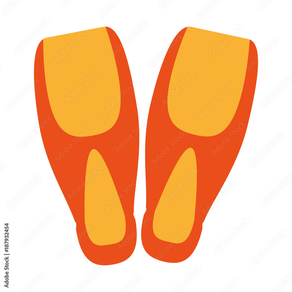 Diving fins isolated icon vector illustration graphic design Diving fins isolated icon vector illustration graphic design
