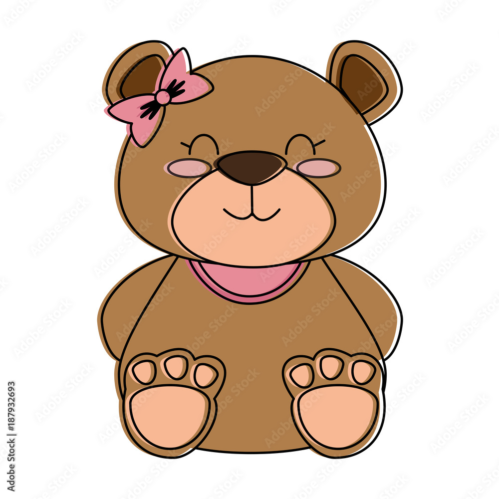 Obraz premium cute bear teddy female
