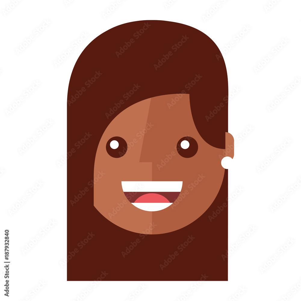 Fototapeta premium young woman happy avatar character vector illustration design