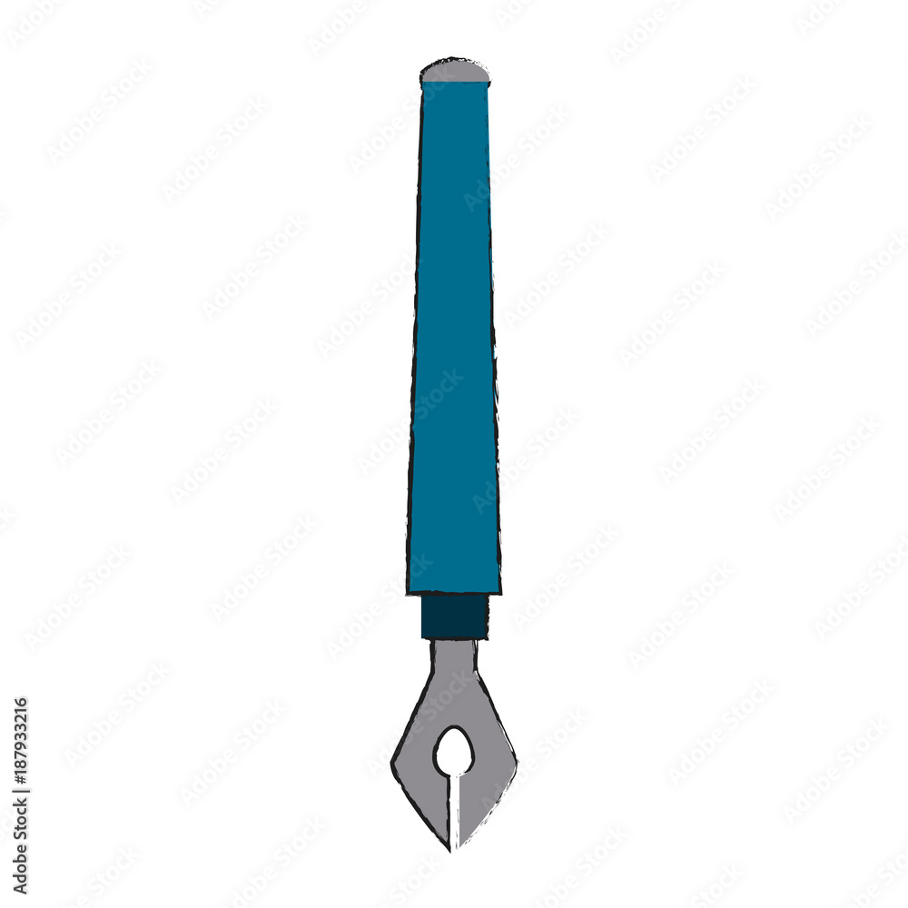 Fountain pen isolated icon vector illustration graphic design