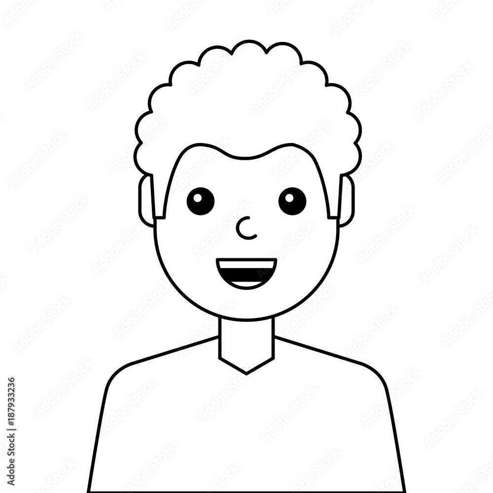 young man happy avatar character vector illustration design young man happy avatar character vector illustration design
