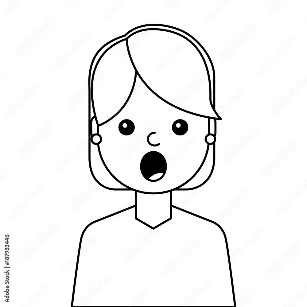 surprised young woman avatar character vector illustration design surprised young woman avatar character vector illustration design