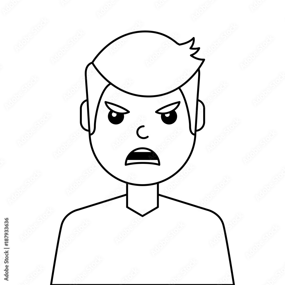 angry young man avatar character vector illustration design angry young man avatar character vector illustration design