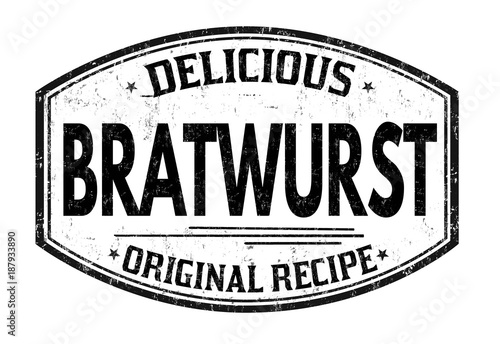 Bratwurst grunge rubber stamp