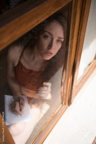 Portrait of a British young female model