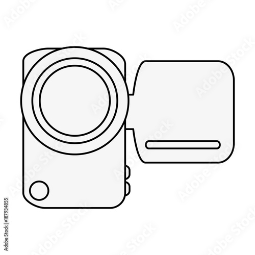 Digital videocamera technology icon vector illustration graphic design