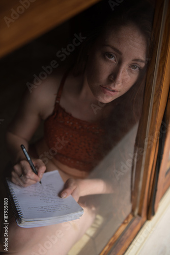 Portrait of a British young female model