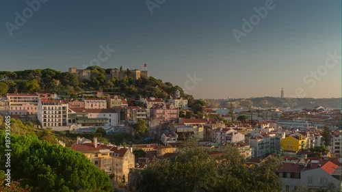 4k Lisbon Portugal city centre motion timelaspe hyperlapse UHD city summer