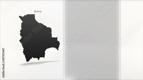 Motion Graphics Country information infographic background - Bolivia photo