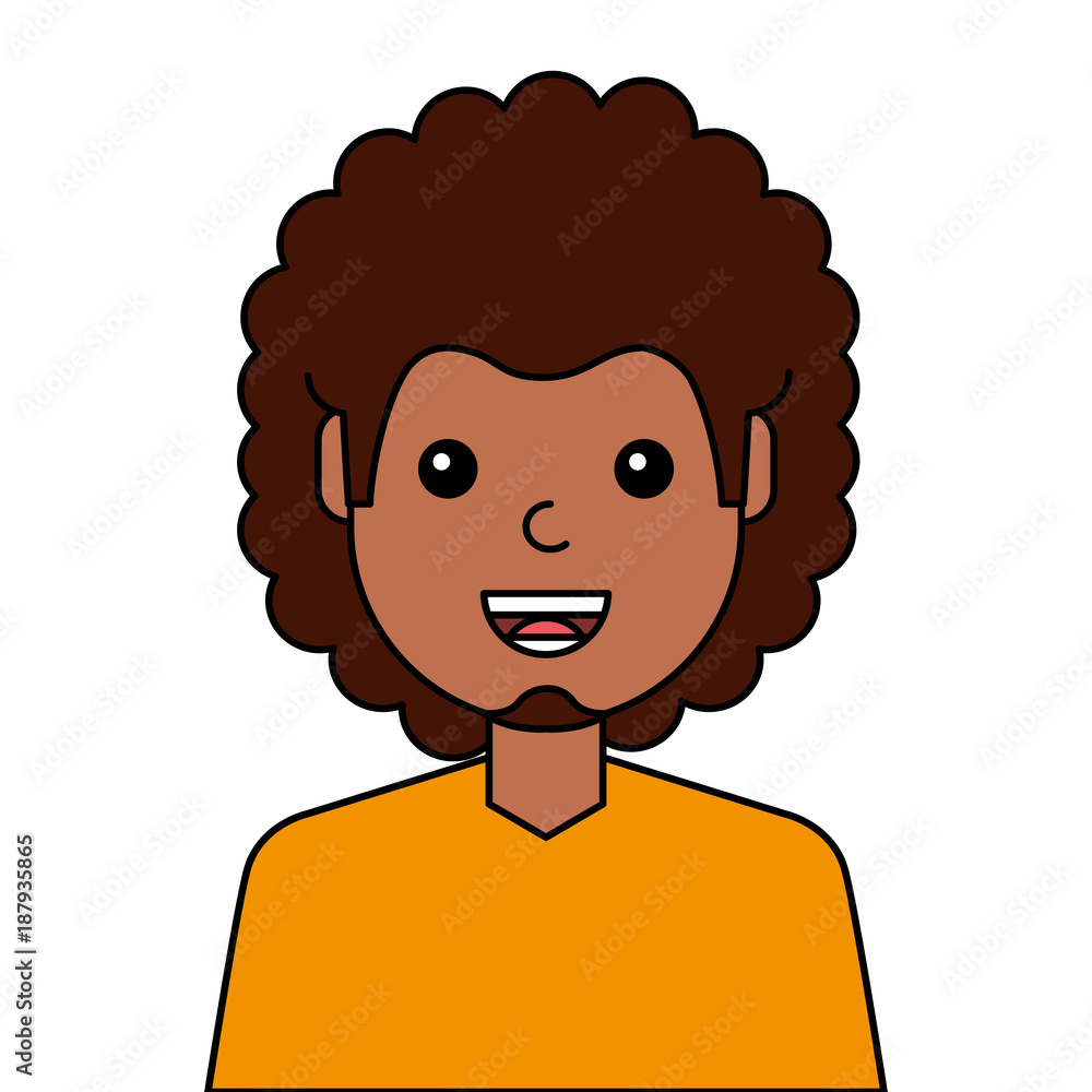 Fototapeta premium young man happy avatar character vector illustration design