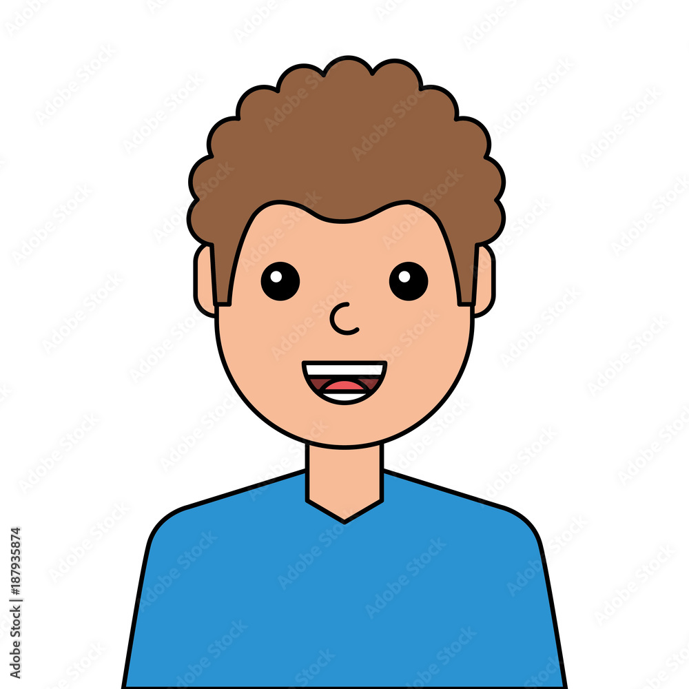 young man happy avatar character vector illustration design young man happy avatar character vector illustration design