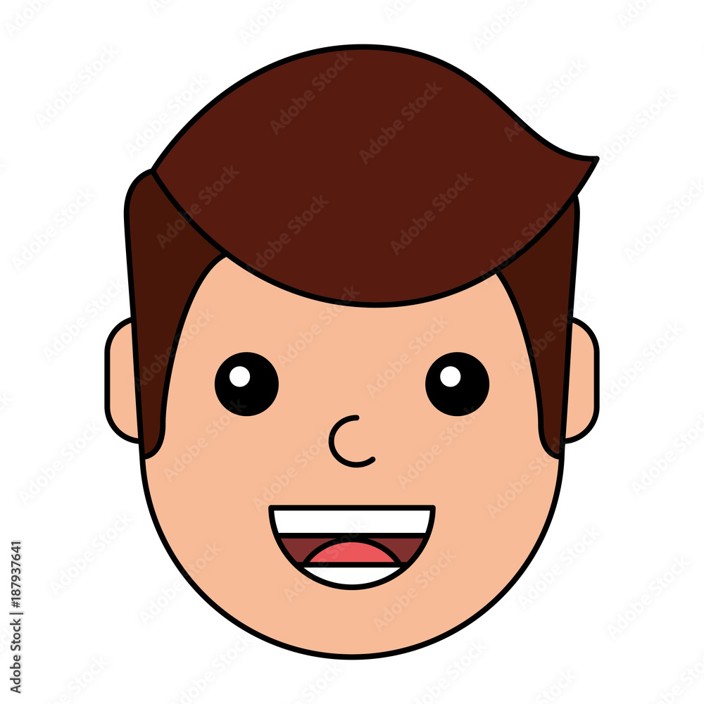 young man happy avatar character vector illustration design young man happy avatar character vector illustration design