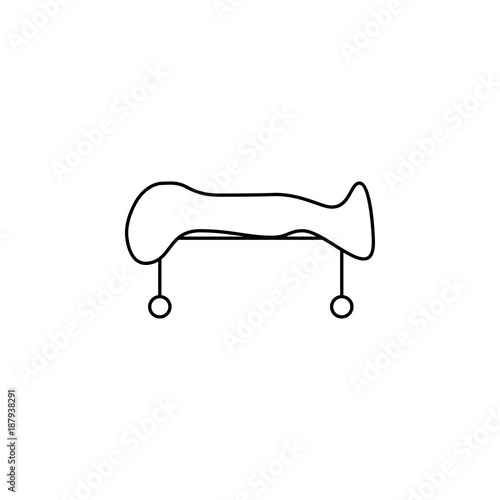 dead body on a medical bed icon. Elements of human deaths icon. Premium quality graphic design icon. Baby Signs, outline symbols collection icon for websites, web design, mobile
