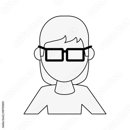 Geek woman avatar icon vector illustration graphic design