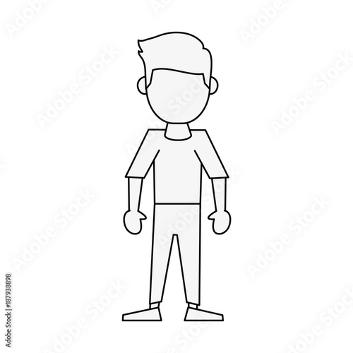 Man avatar cartoon icon vector illustration graphic design