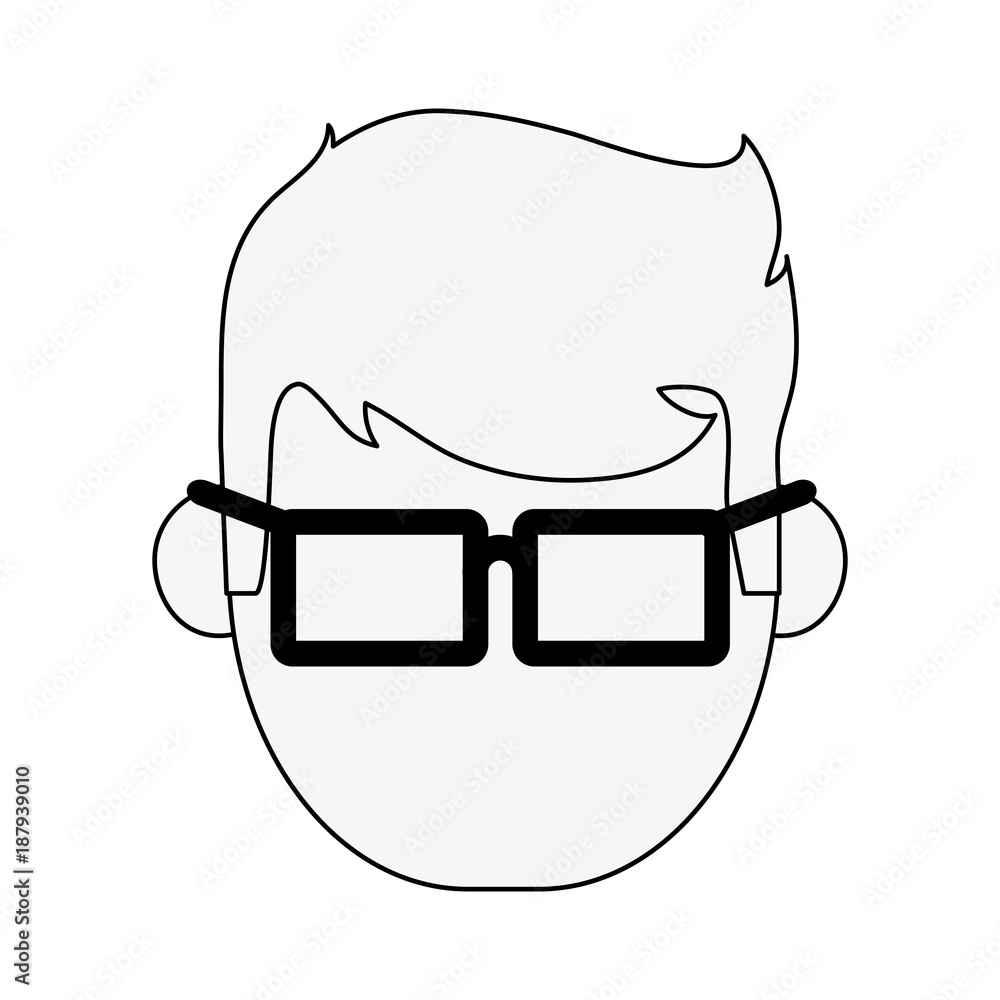Geek man cartoon icon vector illustration graphic design Geek man cartoon icon vector illustration graphic design