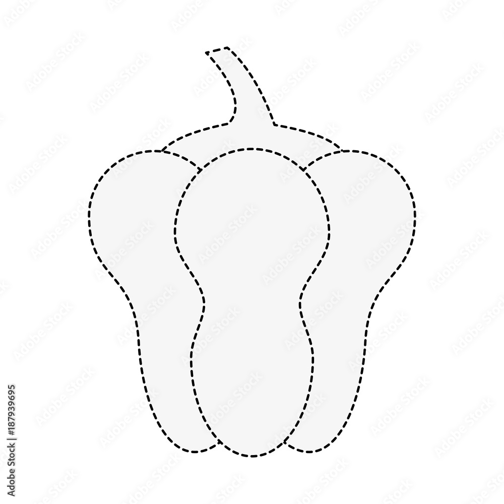 Obraz premium Pepper fresh vegetable icon vector illustration graphic design