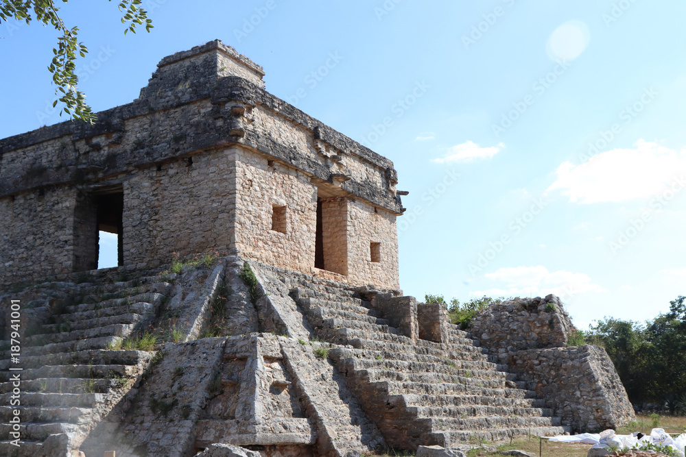 Piramide maya en Yucatan