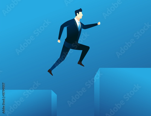 business illustration businessman jump level © twelve.std