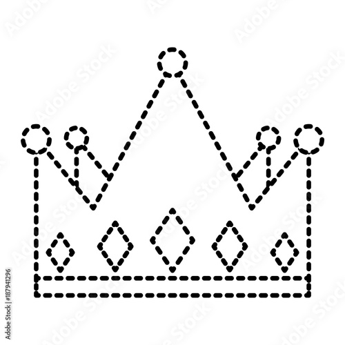 crown monarchy jewelry luxury gem vector illustration